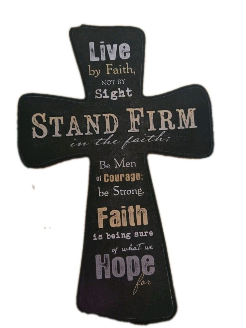 Black Wood Cross Inspirational Quotes Wall Art Decor Inspirational Uplifting